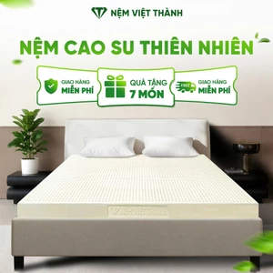 Nệm Cao Su Thiên Nhiên Việt Thành QUEEN Cao Cấp, Đàn Hồi, Nâng Đỡ, Êm Ái, Bảo Vệ Sức Khỏe Người Nằm.