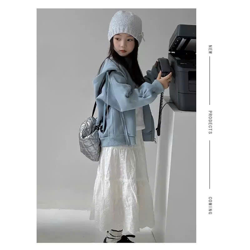 Chân váy maxi dài bé gái nhiều tầng phối ren nhẹ nhàng phong cách công chúa dễ thương cho mẹ và bé 13-55kg
