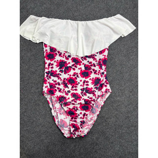 (Size XS) Bikini 1 mảnh, bộ đồ bơi liền thân kín đáo, hoạ tiết hoa nổi bật chất vải co giãn tốt có đệm ngực