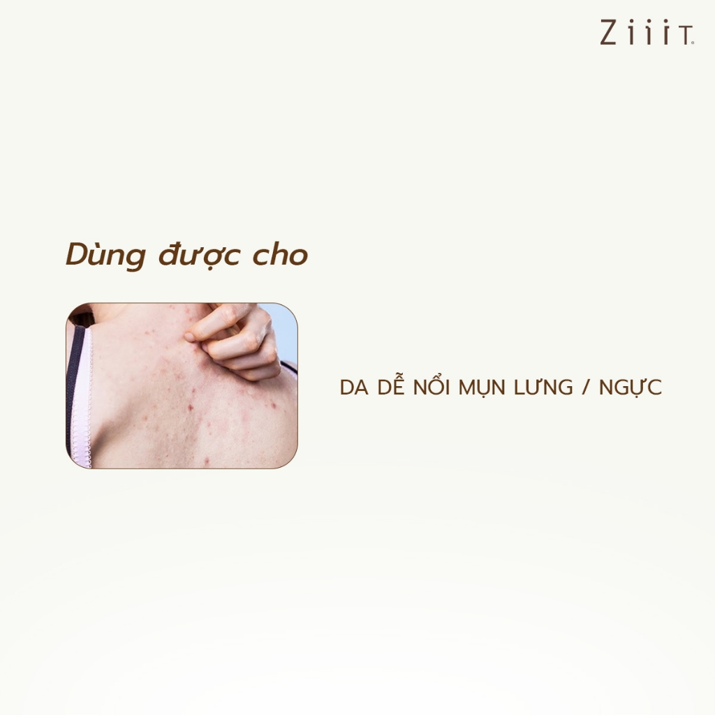 [Quà Tặng] Sữa Tắm Giảm Mụn Lưng BHA 2% Kháng Khuẩn, Giảm Dầu Cho Da Nhạy Cảm ZiiiT 7ml