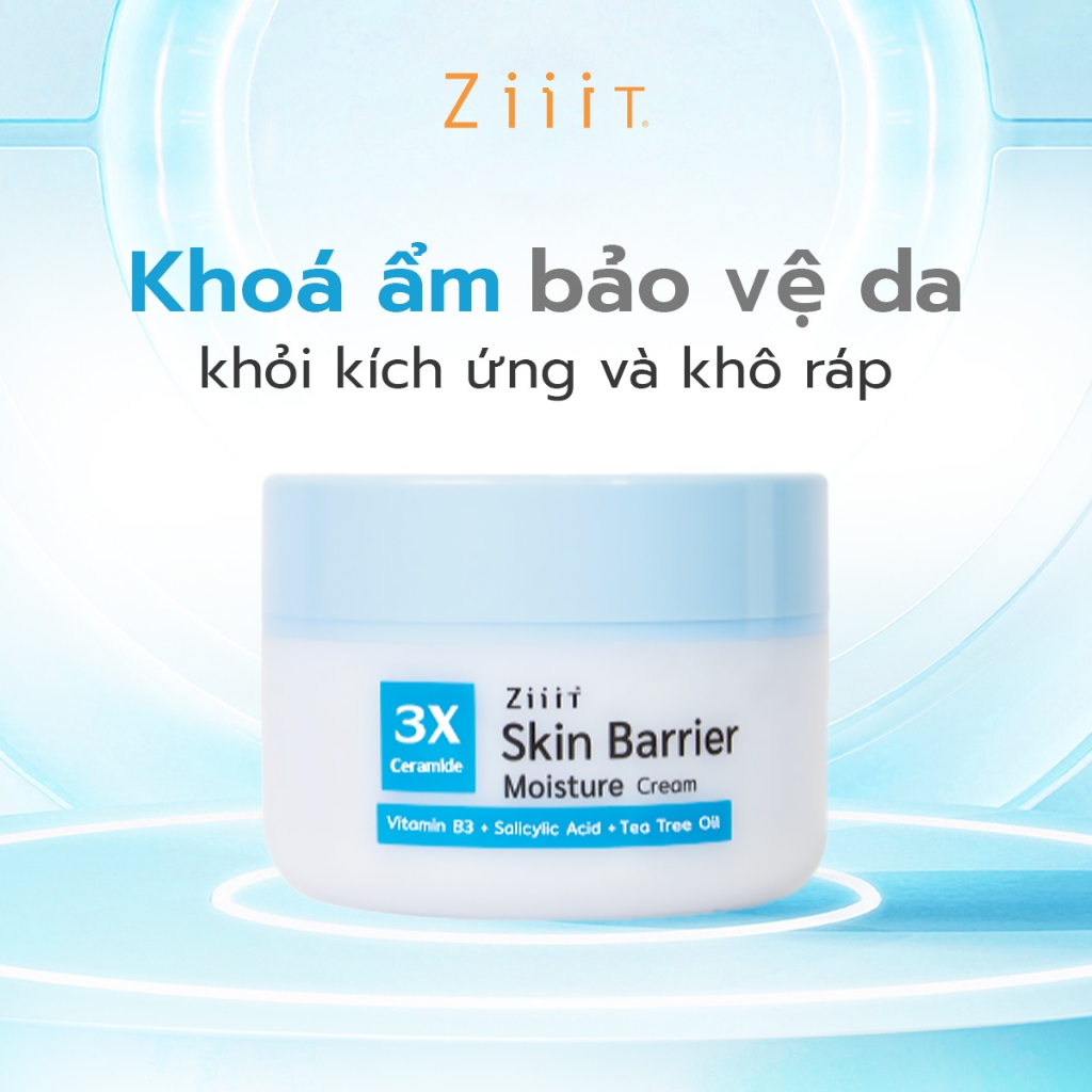 Kem Dưỡng Ẩm Kiềm Dầu Ngừa Mụn Chiết Xuất Tràm Trà Cho Da Dầu Nhạy Cảm 30g ZiiiT