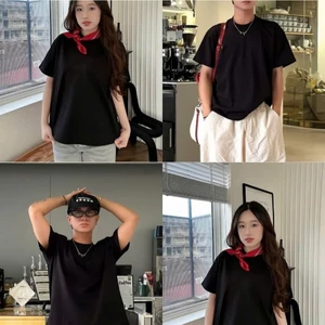 Áo Thun Nam Nữ Thời Trang Đen Phong Cách Hàn Quốc Phù Hợp Với Mọi Trang Phục