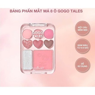 Bảng phấn 8 ô màu GOGO TALES Stick Sweet Heart Eyeshadow Palette Gogotales G03