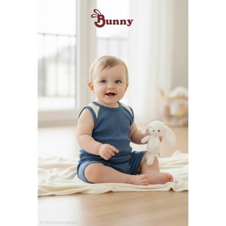 (0-24m) Bộ 3 lỗ hè Bunnybaby chất thun rayon mềm mát thoáng khí cho bé