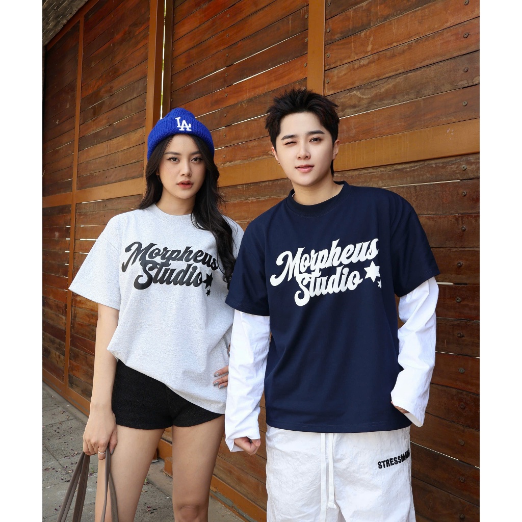 Áo Thun Boxy In Nổi Ngôi Sao Morpheus áo thun cổ tròn vải cotton dày dặn, form rộng nam nữ, 5 màu basic dễ mặc