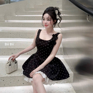 TKL1 Tổng hợp các mẫu váy sát nách hoạ tiết hot dáng xoè siêu sang siêu xinh