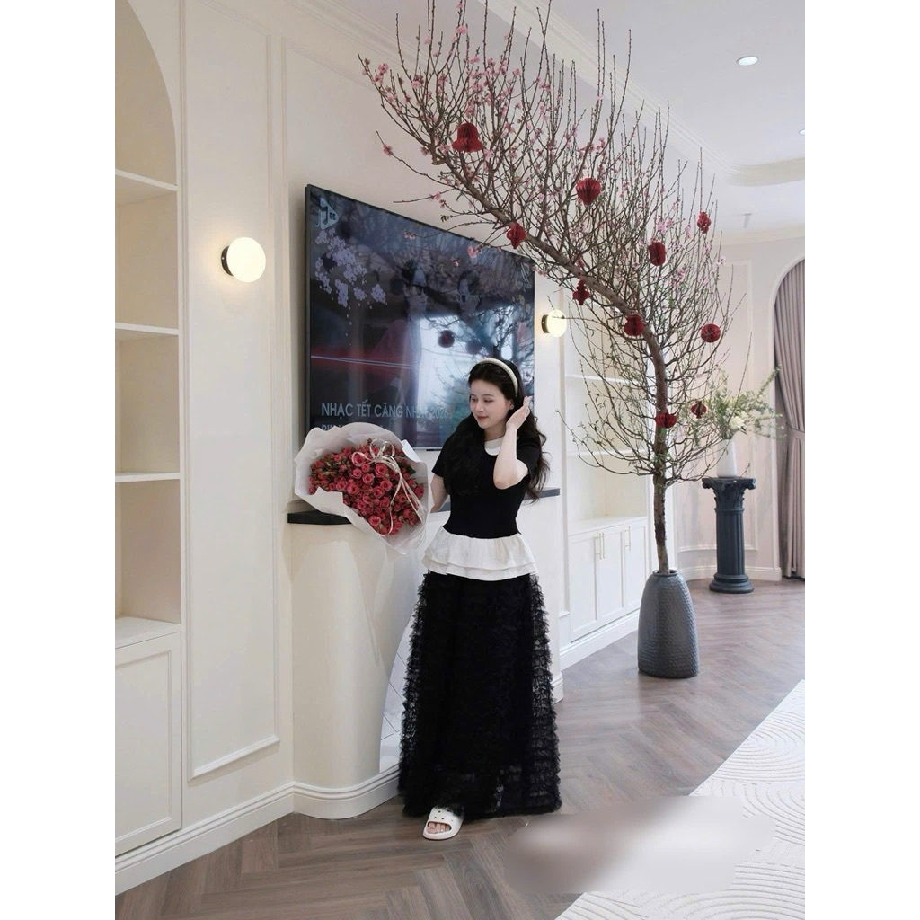[𝐒𝐮𝐙𝐲] Áo Thun Bèo Cổ Sen #6988 QCCC (48-54kg)