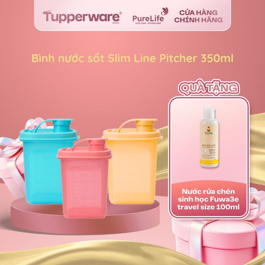 Bình nước 350ML Tupperware Slim Line Pitcher Đựng các loại nước ép ...