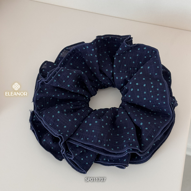 Dây buộc tóc nữ scrunchies Eleanor Accessories trơn phối chấm bi phụ kiện tóc dây cột tóc 11707