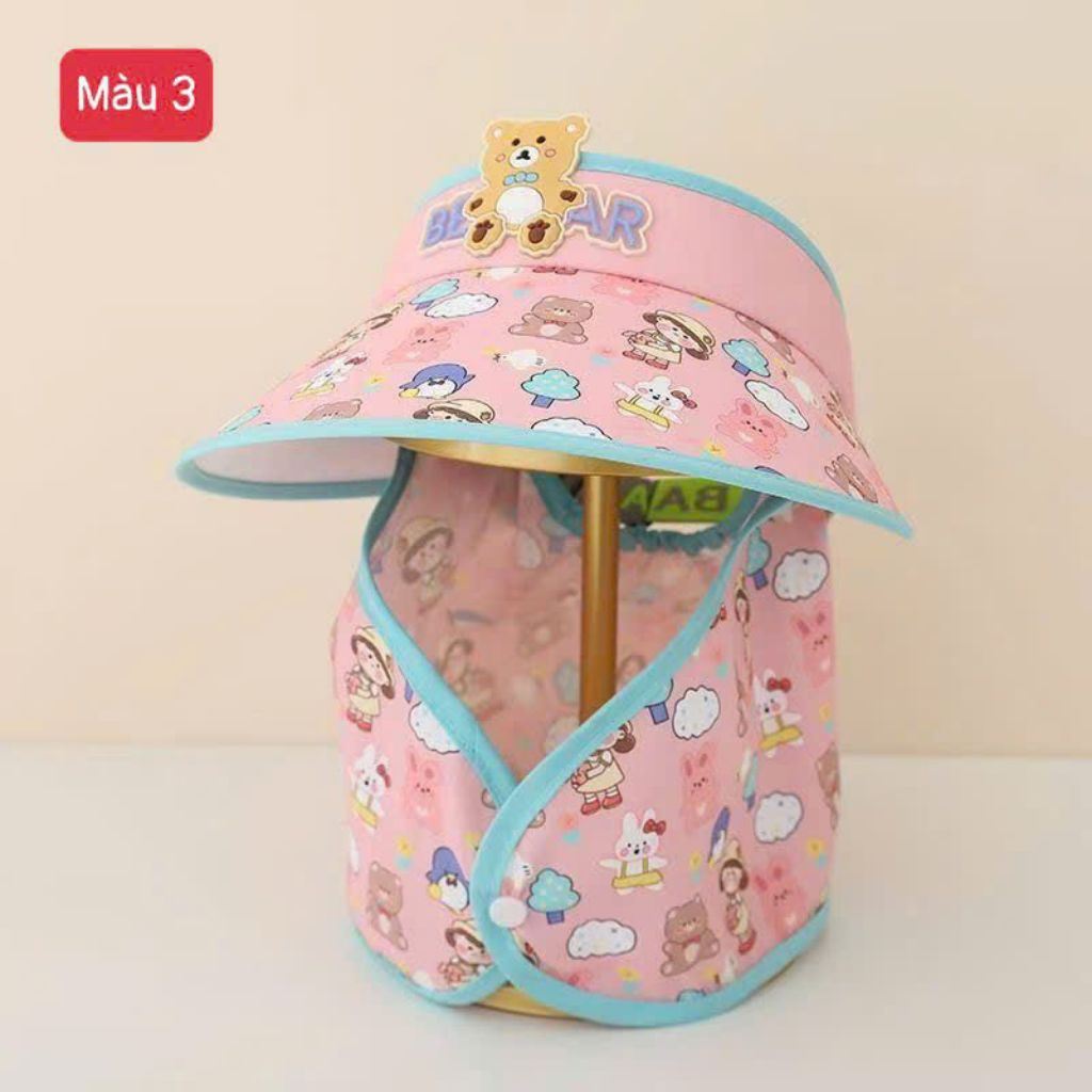 Mũ chống nắng có vải che gáy cho bé