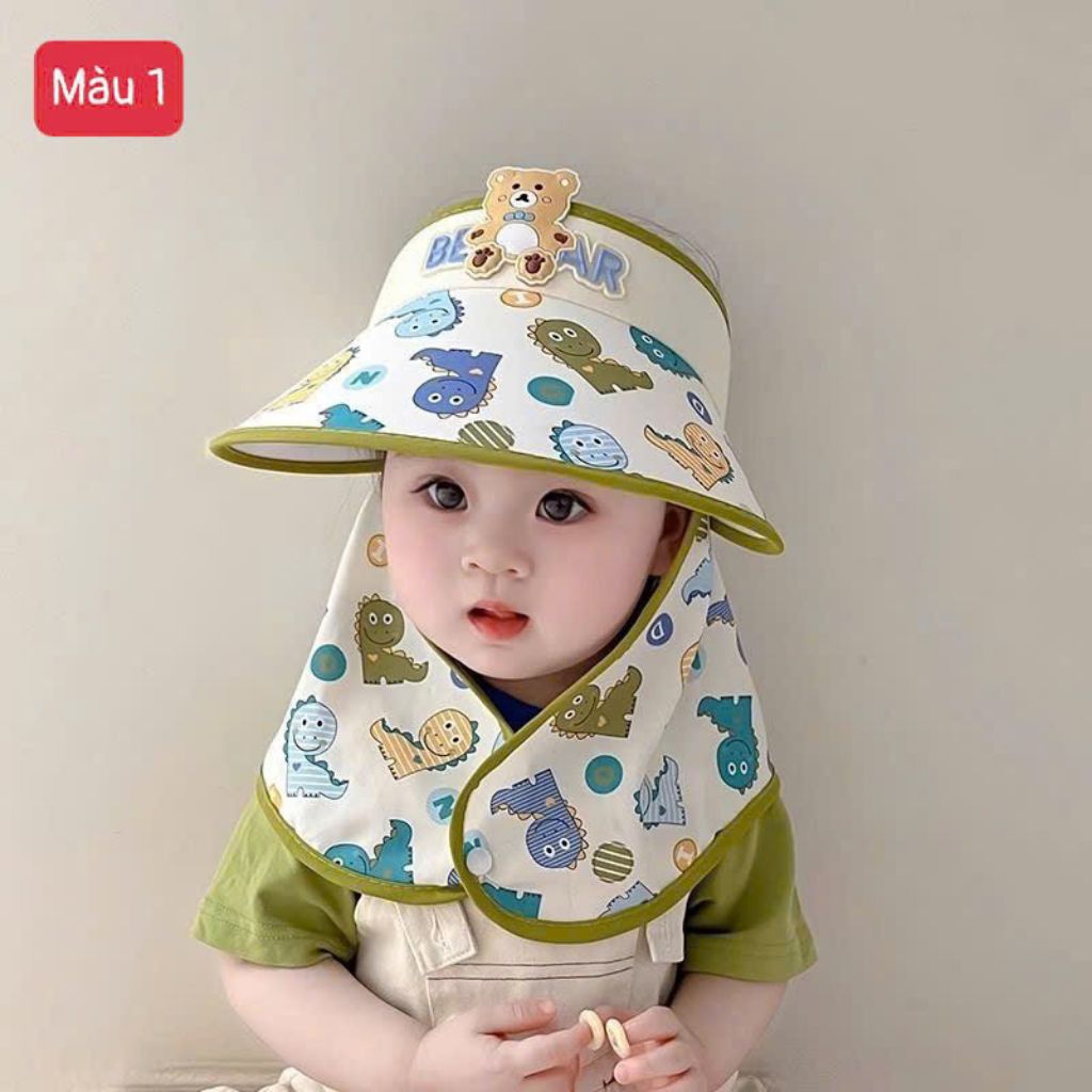 Mũ chống nắng có vải che gáy cho bé