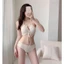 set bikini 3 chi tiết màu be trắng gợi cảm sang chảnh