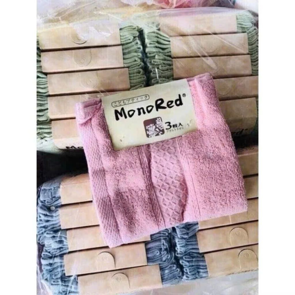 SEt 3 khăn mặt monored Nhật Bản