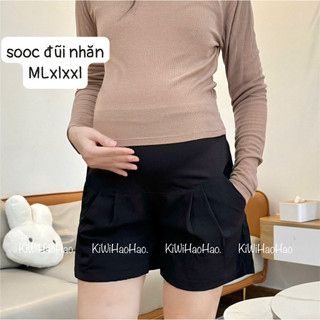 QUẦN BẦU ĐÙI (SOOC) Đũi Nhăn Bụng Đáp Có Chun Chỉnh ( M . L . XL . XXL ) 2 Màu ĐEN - BE 💥Freeship💥