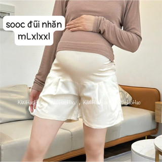 QUẦN BẦU ĐÙI (SOOC) Đũi Nhăn Bụng Đáp Có Chun Chỉnh ( M . L . XL . XXL ) 2 Màu ĐEN - BE 💥Freeship💥
