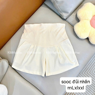 QUẦN BẦU ĐÙI (SOOC) Đũi Nhăn Bụng Đáp Có Chun Chỉnh ( M . L . XL . XXL ) 2 Màu ĐEN - BE 💥Freeship💥