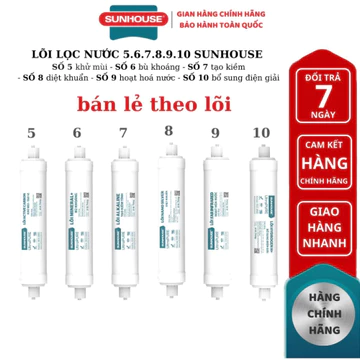 Lõi lọc nước tạo khoáng 5678910 sunhouse Hàng chính hãng (bán theo lõi)
