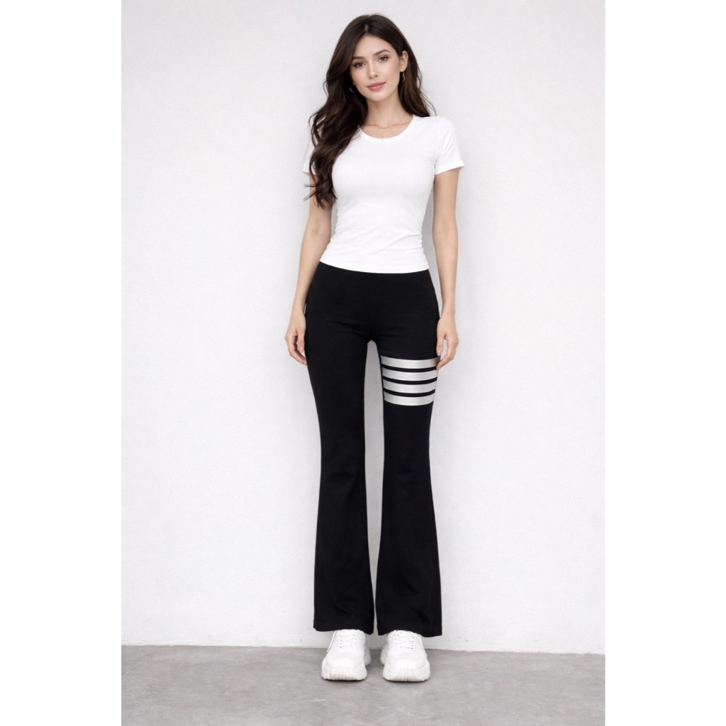 Sét Bộ Áo Babytee Trơn Mặc Đi Chơi Sang Chảnh Mix Quần Ống Loe Ôm Eo Tôn Dáng Basic Siêu Xinh