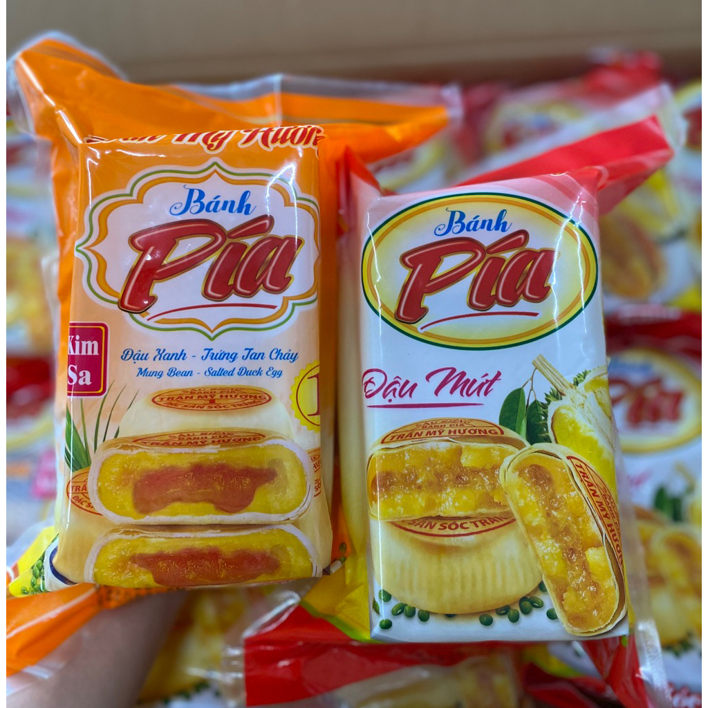[COMBO 2 CÂY Pía bộc ] Cây 250gram gồm 4 cái bánh nhỏ (Không có vị sầu riêng) Khoai môn kim sa,kim sa, mỡ hành