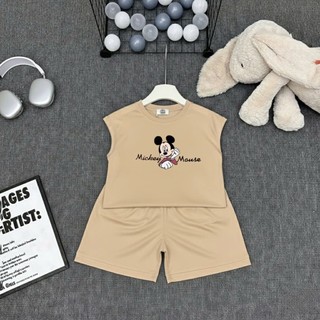 Set Bé Trai Ba Lỗ Mickey Cotton 4 Chiều – Bộ Hè Mềm Mát Cho Bé size 9-25kg