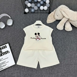 Set Bé Trai Ba Lỗ Mickey Cotton 4 Chiều – Bộ Hè Mềm Mát Cho Bé size 9-25kg
