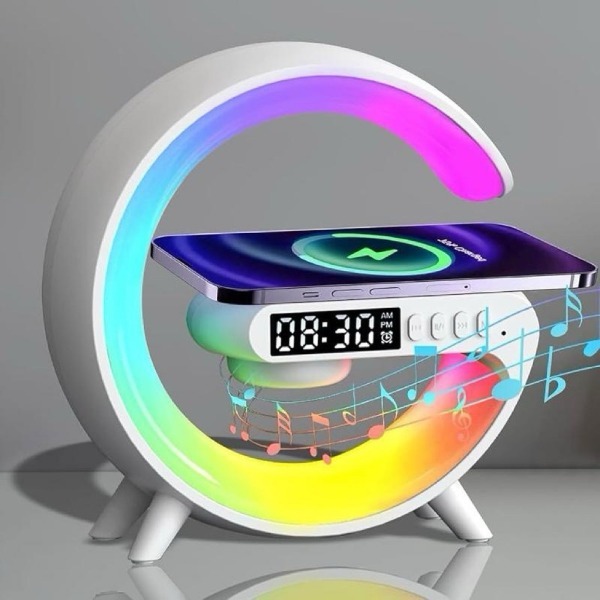 Loa Bluetooth G63 Siêu Đẹp Tích Hợp Loa Bluetooth và Đồng Hồ - Sạc Không Dây - Báo Thức - Phụ Kiện Điện Thoại
