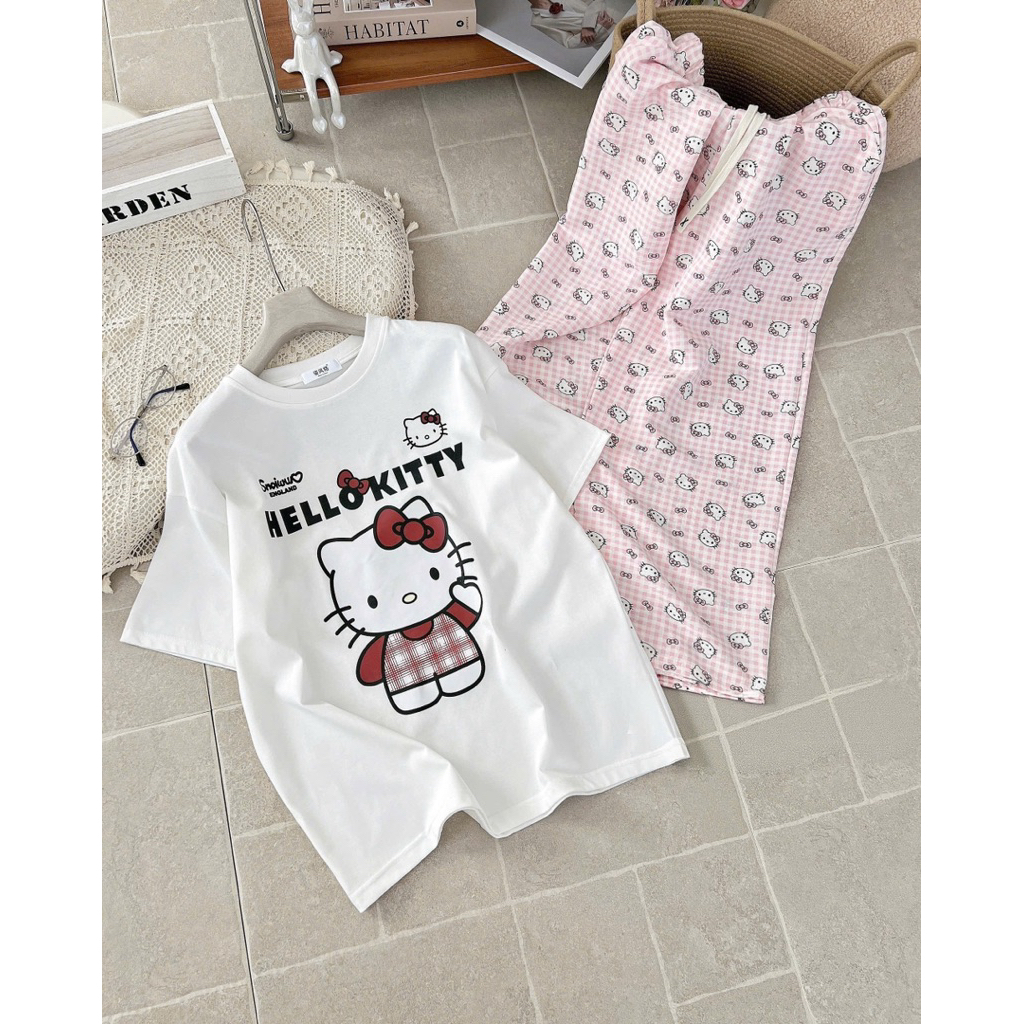 Set Đồ Nữ Áo Thun Form Rộng +Quần Dài Họa Tiết Cute Đồ Bộ Nữ Dễ Thương FreeSize Dễ Mặc (DEAL MỞ BÁN)