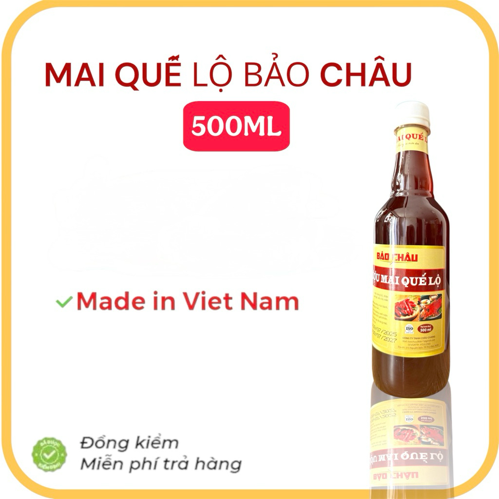 1 thùng Mai Quế Lộ Bảo Châu chai 500ml chuẩn hàng loại 1 dùng ướp thịt, làm bánh gia vị chính trong các món Hoa