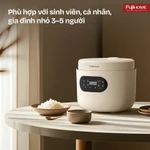 Nồi cơm điện tử inox 1,2Lít Fujihome RC12LS dành cho 3 - 5 người, bảng điều khiển màn hình LED — ảnh 3