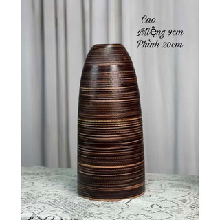 Bình cắm hoa chuông thon cao 41cm Bát Tràng – Gốm sứ thủ công cao cấp decor trang trí nhà sang