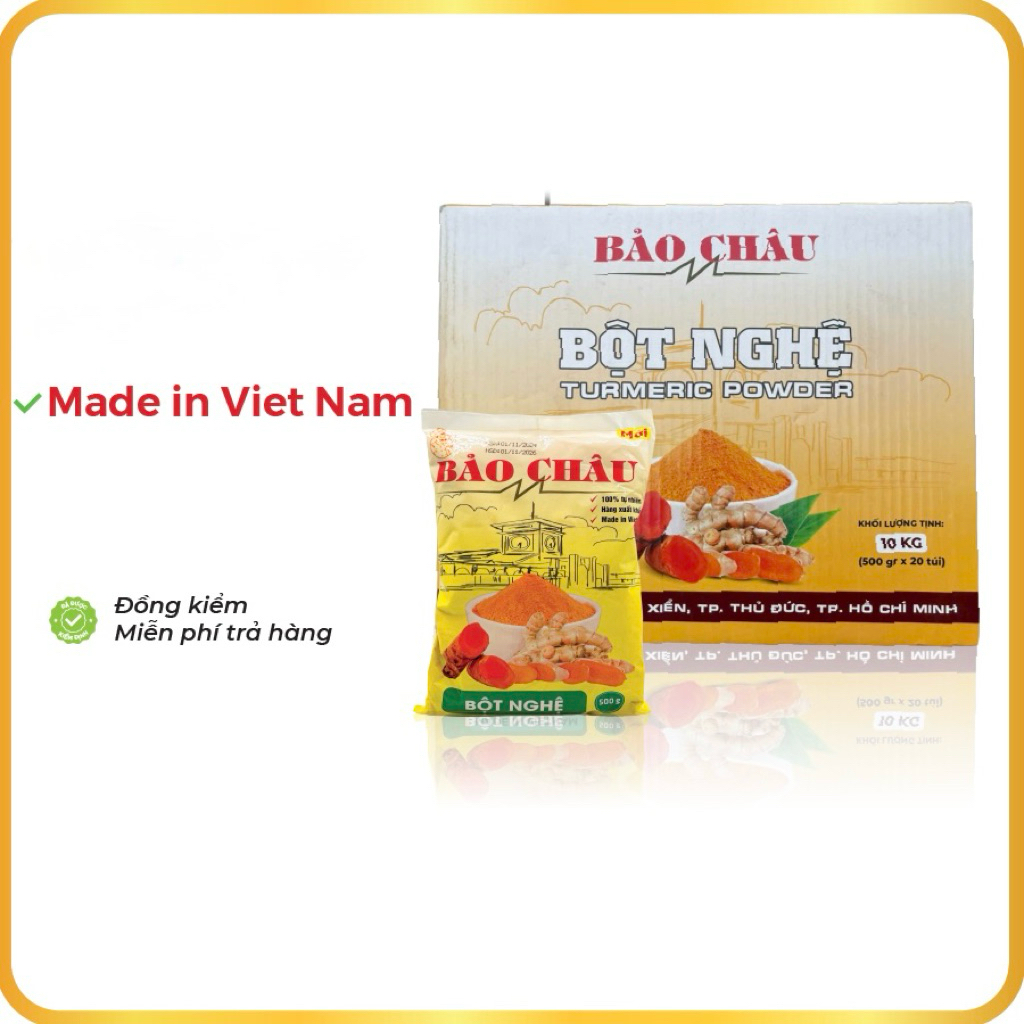 10kg  Bột Nghệ/ Bột Cà Ri Nghệ Bảo Châu sạch loại 1 nguyên chất gia vị nấu cà ri, bánh xèo, kho cá, lươn, ếch túi