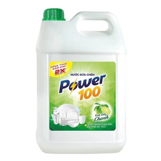 Nước rửa chén POWER100 Tinh dầu chanh can - 9kg