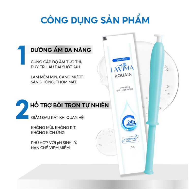 Gel Phụ Khoa Nữ (Đũa Thần Inner) Lavima Aquain Dưỡng Ẩm Bôi Trơn Tự Nhiên Cho Vùng Kín Dạng Bút 3g