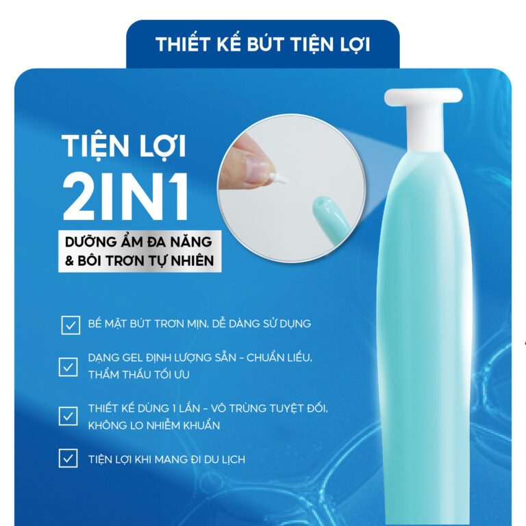 Gel Phụ Khoa Nữ (Đũa Thần Inner) Lavima Aquain Dưỡng Ẩm Bôi Trơn Tự Nhiên Cho Vùng Kín Dạng Bút 3g