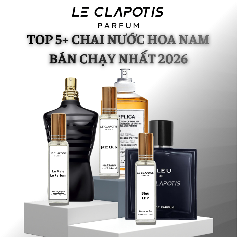 Nước Hoa Chính Hãng Cho Nam Thơm Lâu Size Du Lịch 10/20/30ml Le Clapotis Nước Hoa Mini Dễ Mang