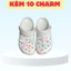Dép Sục Quai kèm charm Hậu Thời Trang Êm Chân Không Thấm Nước đi chơi đi học - depducgiatot
