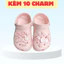 Dép Sục Quai kèm charm Hậu Thời Trang Êm Chân Không Thấm Nước đi chơi đi học - depducgiatot