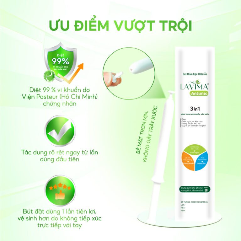 [ Dạng Bút ]Gel Phụ Khoa Thảo Dược Giảm Viêm Nấm Ngứa Lavima Antimic, Hỗ Trợ Giảm Nấm, Ngứa, Khử Mùi