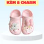 Dép Sục Quai kèm charm Hậu Thời Trang Êm Chân Không Thấm Nước đi chơi đi học - depducgiatot