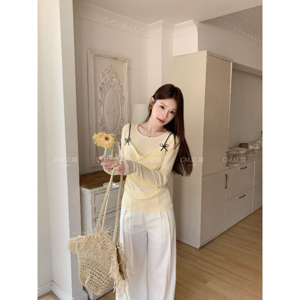 [ QCCC_L1 ] Sẵn_ Áo len mỏng lông cừu phong cách Hàn quốc tiểu thư