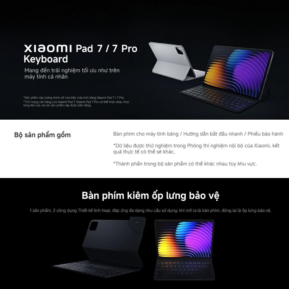 Bàn Phím Xiaomi Smart Keyboard cho Xiaomi Pad 7/7Pro & Pad 8/8 Pro - Hàng Chính Hãng | BigBuy360 - bigbuy360.vn