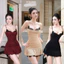 Đầm body 2 dây đi tiệc phối ren sang chảnh tôn dáng d57