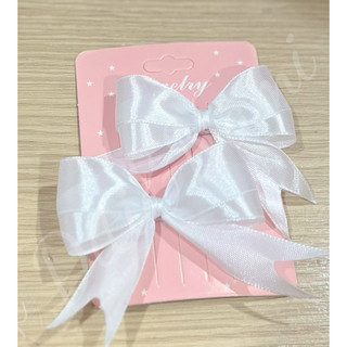 Set cặp kẹp nơ ruy băng kép.