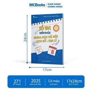Sách - Combo Sổ tay kiến thức khoa học xã hội Lịch Sử - Địa Lí lớp 6,7,8
