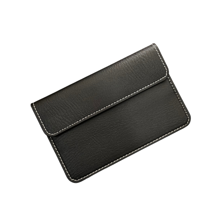 (Hỗ Trợ Dập Logo Hãng) Ví Da Đựng Giấy Tờ Đăng Kiểm Xe Ô Tô Mẫu 01 - Màu Đen VDK-PU01-BL