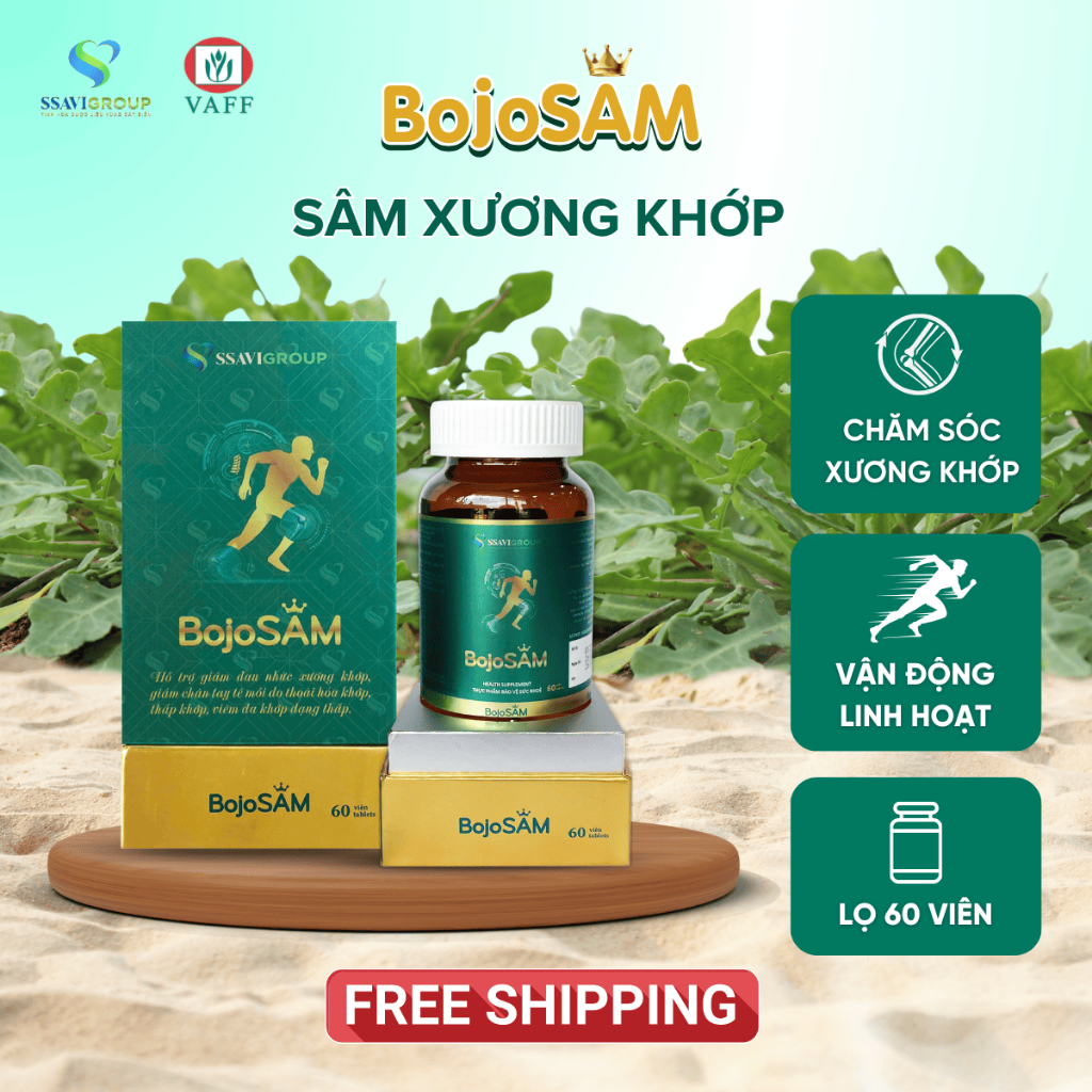 Viên uống xương khớp Bojosam, viên uống giảm đau xương khớp, bảo vệ sụn khớp, lưu thông khí huyết