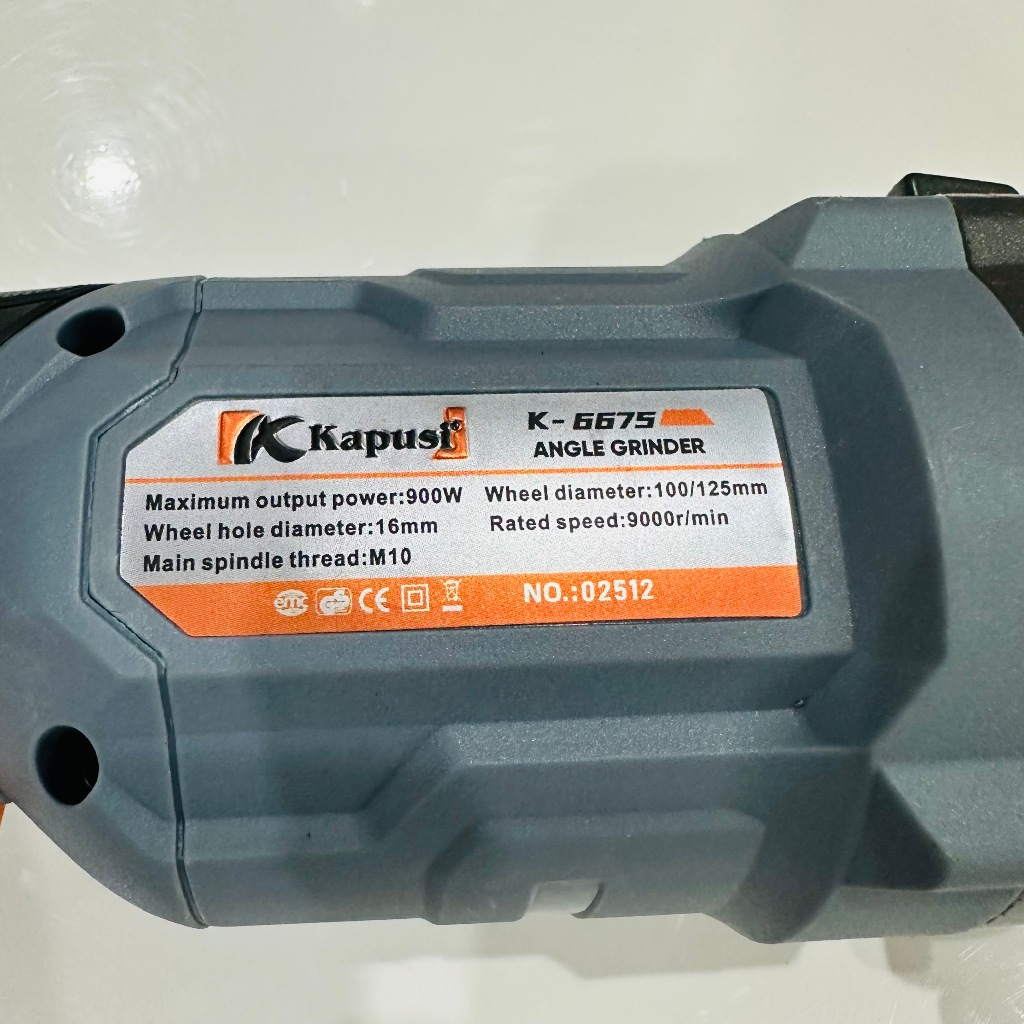 Thân Máy Mài Góc Pin KAPUSI K-6675 21V Công Suất 900W Động Cơ Không Chổi Than