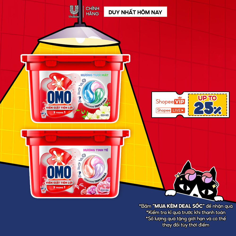 Hộp Viên Giặt Tiện Lợi OMO 210g