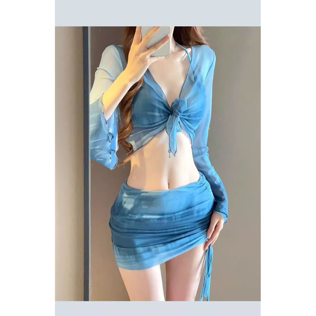 Đồ bơi nữ bikini 4 món tách rời dáng ôm thon gọn