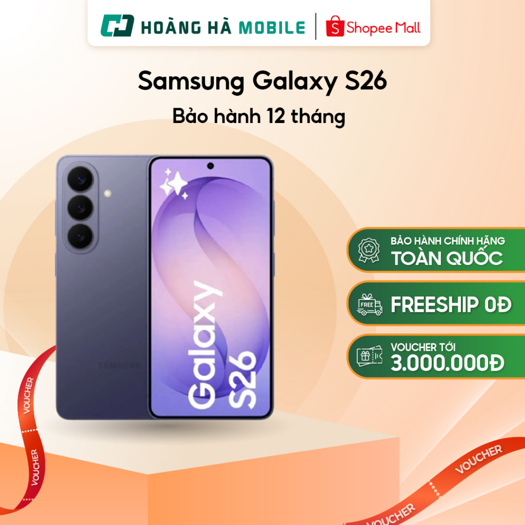 Điện thoại Samsung Galaxy S26 Optical Zoom 3x Exynos 2600 FHD+ Dynamic AMOLED 2X - Chính hãng | BigBuy360 - bigbuy360.vn